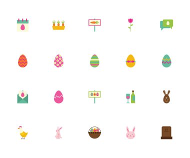 Bahar demeti düz simgeler