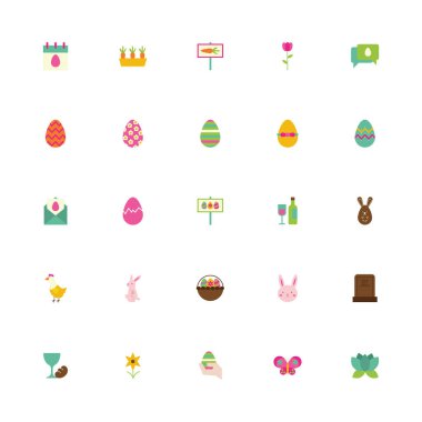 Bahar demeti düz simgeler