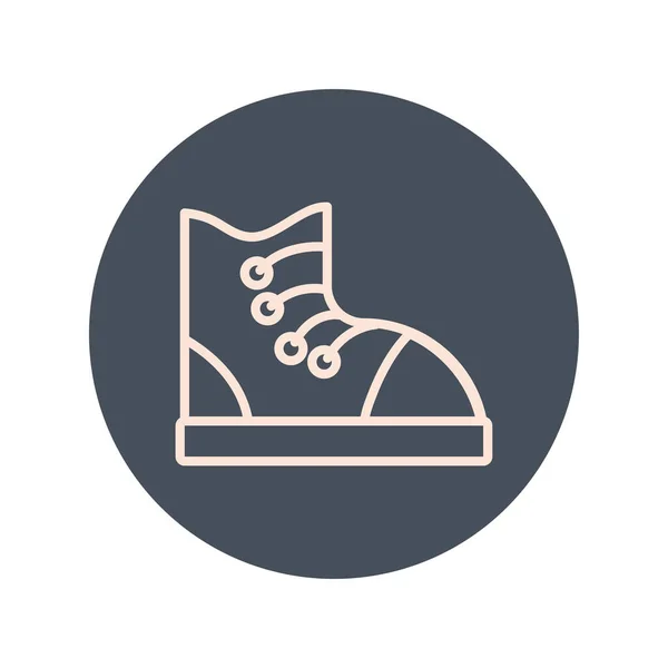 Παπούτσι ρετρό μπλοκ στυλ εικονίδιο — Διανυσματικό Αρχείο