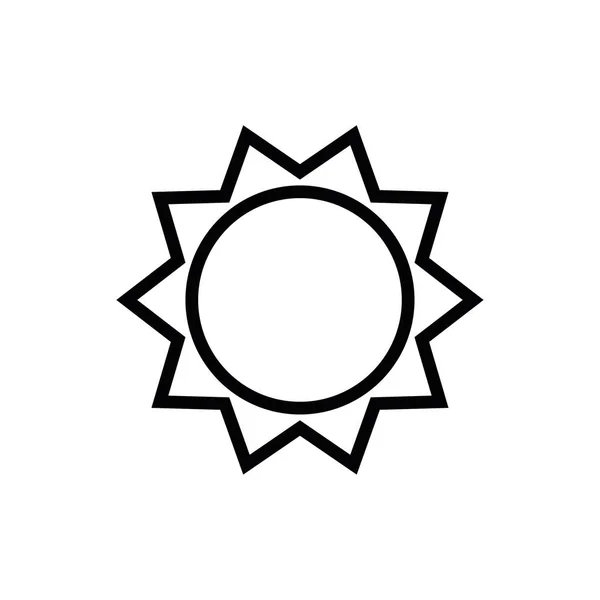 Summer sun line style icon — Stok Vektör