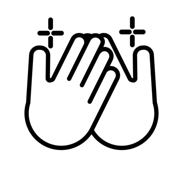 Ütő kéz jel vonal stílus — Stock Vector