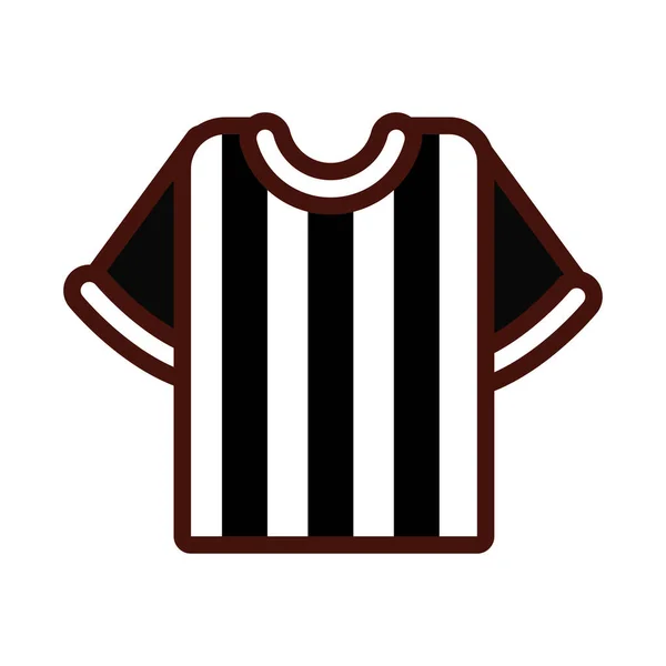 Voetbal sport scheidsrechter shirt lijn en vul pictogram — Stockvector