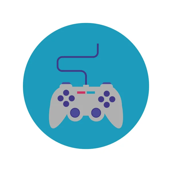 Videogame controle blok en platte stijl pictogram — Stockvector