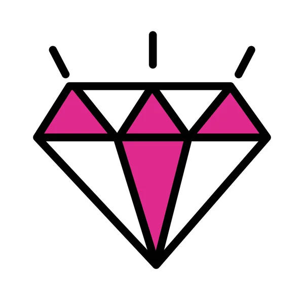Diamant lyx stenar linje stil ikoner — Stock vektor