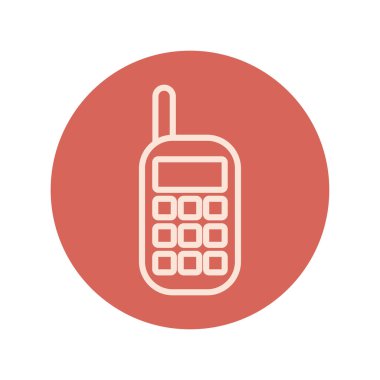 cellphone device block and line icon