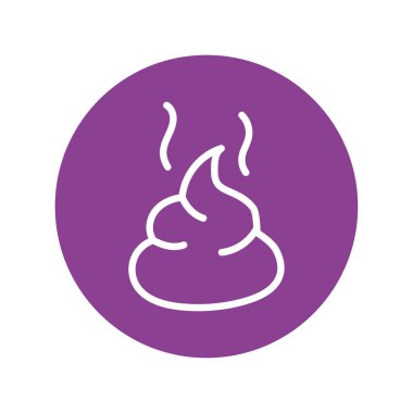 poop pile line style icon