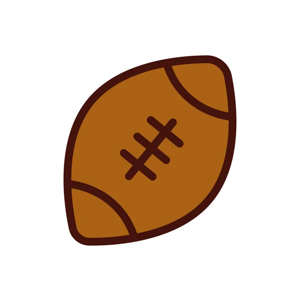 American football sport balloon line and fill icon — Stock Vector