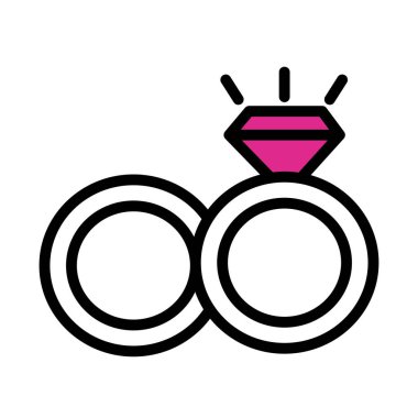proposal ring love line style icon