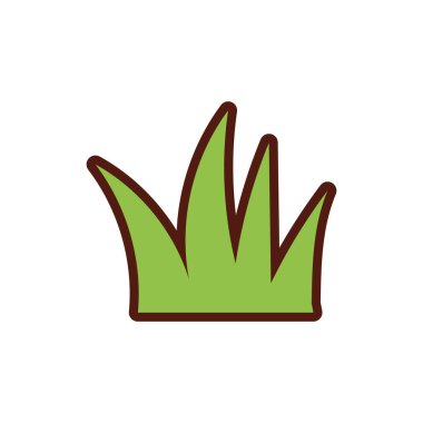 çimen doğa düz biçim simgesi