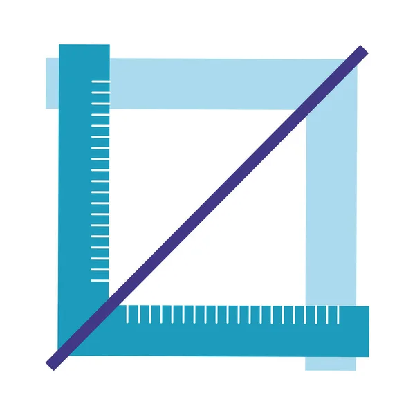 Geometric rule designer flat style icon — Stockový vektor