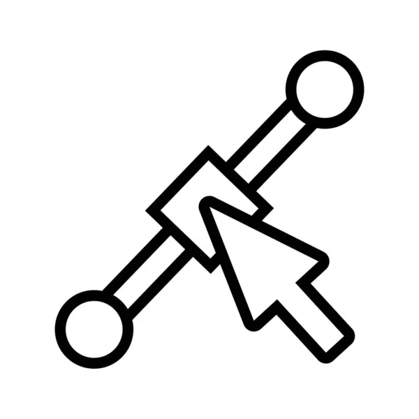 Mouse arrow designer line style icon — Wektor stockowy