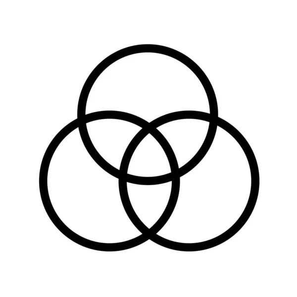 Circles figures designer line style icon — Stok Vektör