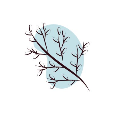 branch with leafs hand draw style