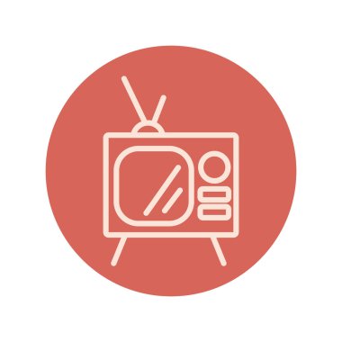 old tv block style icon