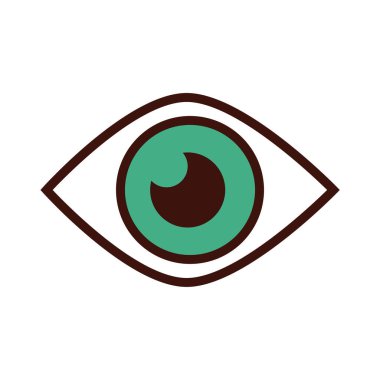 view human sense line and fill style icon