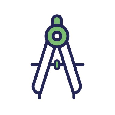 compass school supply line and fill style icon