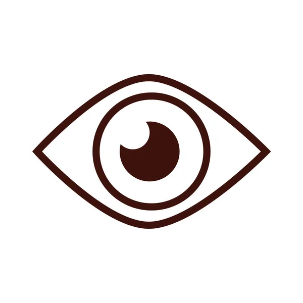 View human sense line style icon — Stock vektor