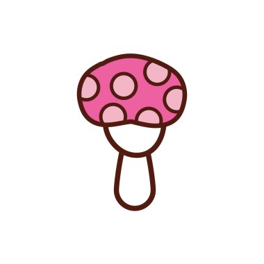 cute fungus plant flat style