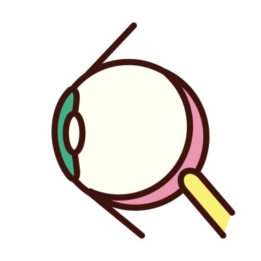 göz insan organı hattı ve dolgu stili