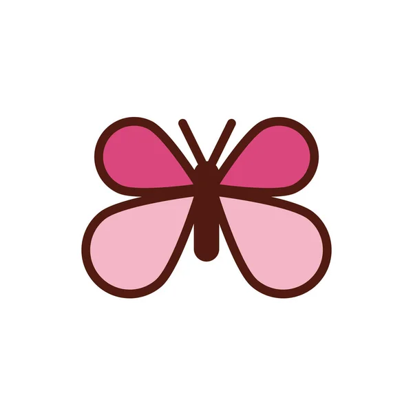 Красивая бабочка, летающая плоским стилем — стоковый вектор