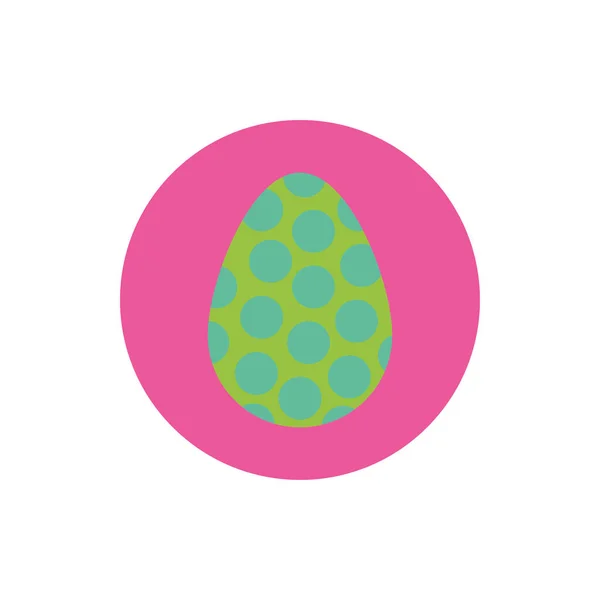 Easter egg painted with balls block and flat style — ストックベクタ