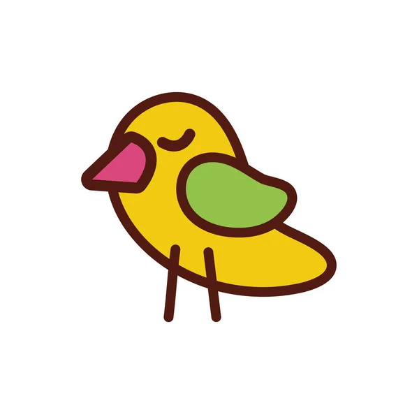 Schattig klein chick lente platte stijl — Stockvector