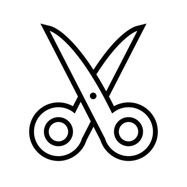Nożyczki wyciąć linii styl ikona — Wektor stockowy