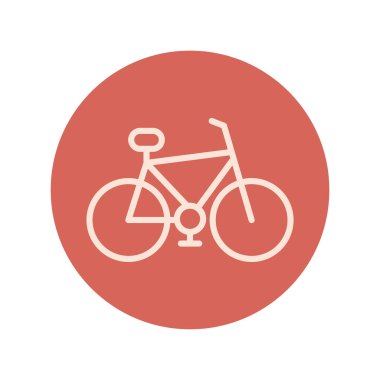 Retro bisiklet bloğu ve satır simgesi