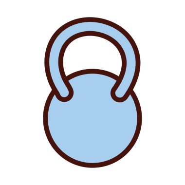 spor dambıl teçhizatı hattı ve simgeyi doldur