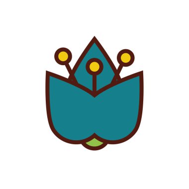 beautifull flower garden spring flat style