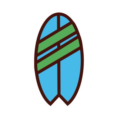 spor sörf tahtası teçhizatı hattı ve simgeyi doldur