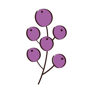 Tohumlu dal ekoloji el çizimi biçim simgesi