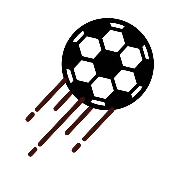 Soccer sport balloon line icon — Stock Vector