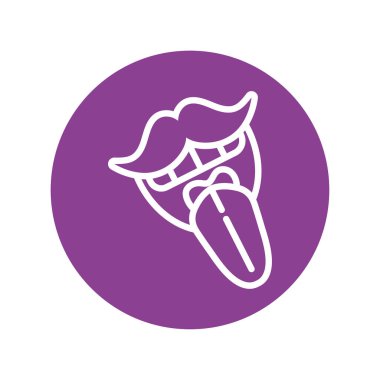 çılgın ağız gülme çizgisi tarzı simge