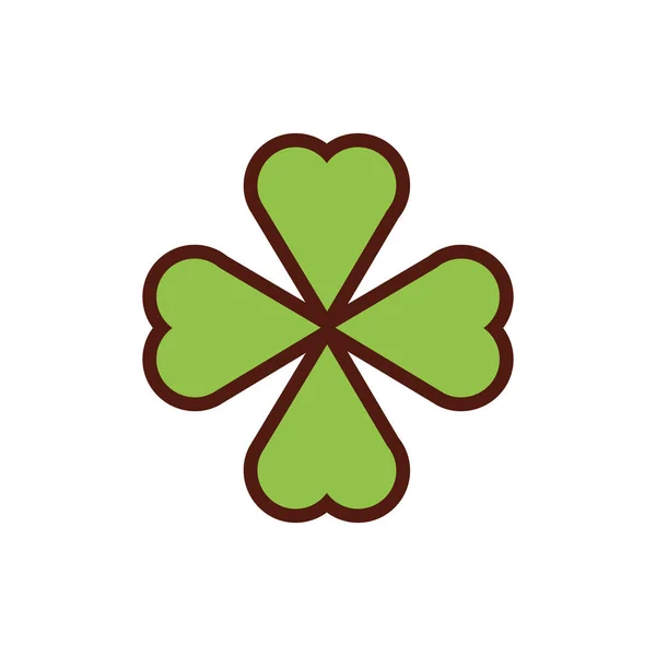 Trébol hojas planta ecología icono de estilo plano — Vector de stock