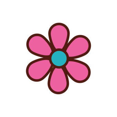 beautifull flower garden spring flat style