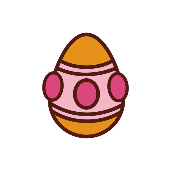 Uovo di Pasqua dipinto con palle in stile piatto — Vettoriale Stock