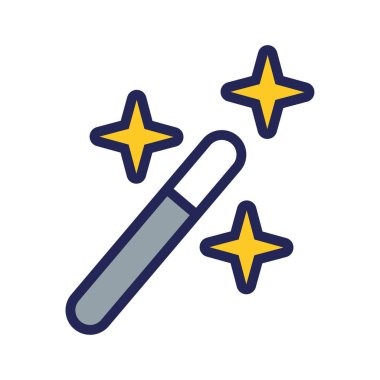 sihirli çizgi ve biçim simgesini doldur