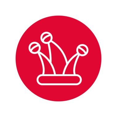 soytarı şapka çizgi simgesi