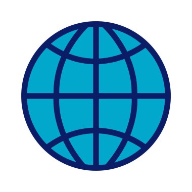 sphere planet line and fill style icon