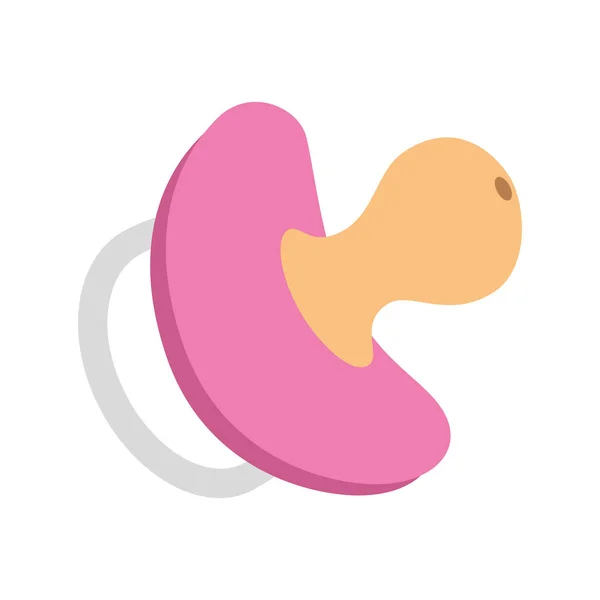 Cute pacifier baby isolated icon — Stock Vector