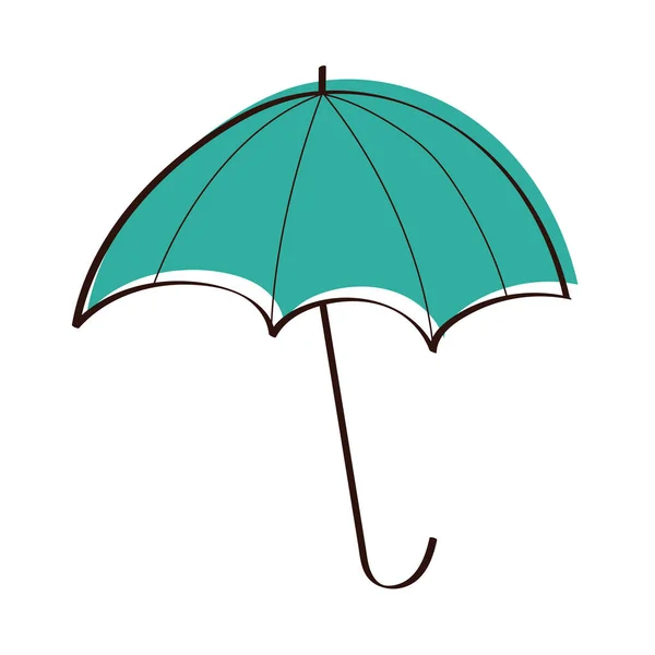 Umbrella summer hand draw style icon — Stock Vector