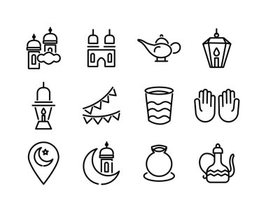 ramadam kareem satır biçimi simgeleri