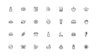 bundle of spa line style icons