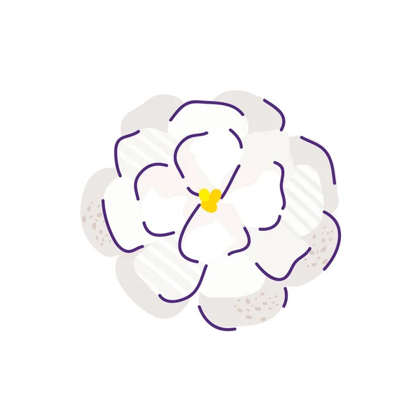 cute gardenia flower nature isolated icon