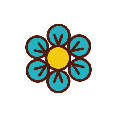 beautifull flower garden spring flat style