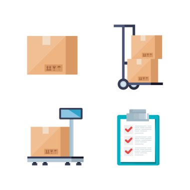 Lojistik servis simgeleri seti