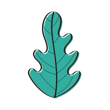 leaf plant ecology hand draw style icon