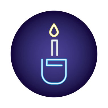 candle fire flame neon light style