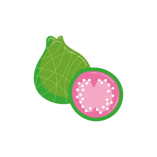 Guayaba fruta exótica estilo plano — Vector de stock